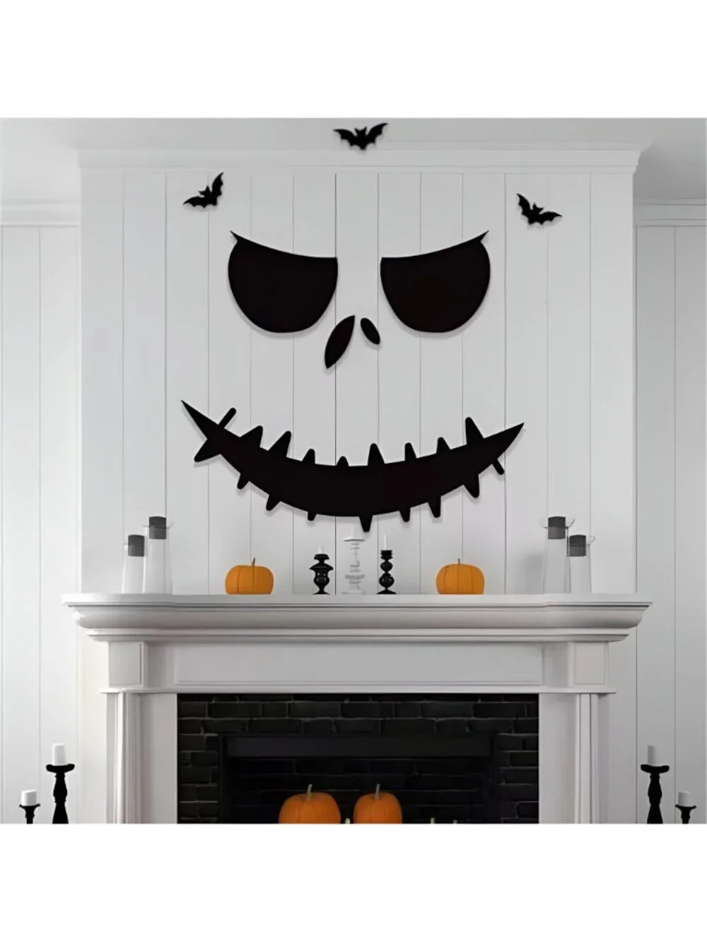 Halloween Outdoor Decorations, Monster Face Door Wall Decor & Bat Set